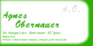 agnes obernauer business card